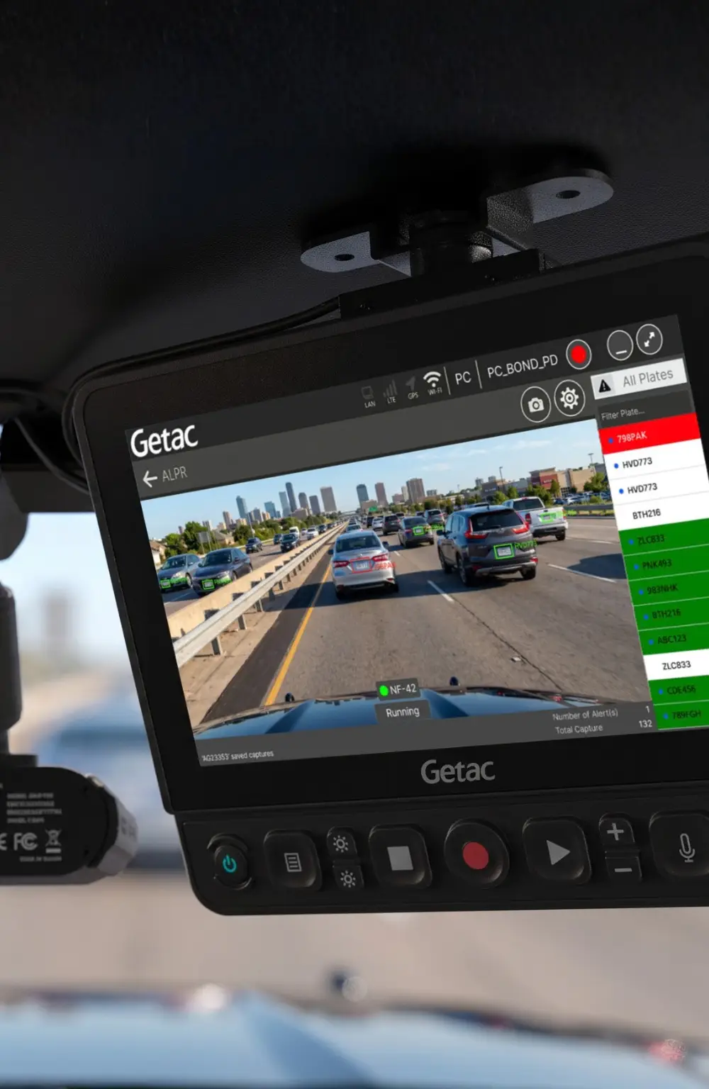 Getac ALPR hotlist map