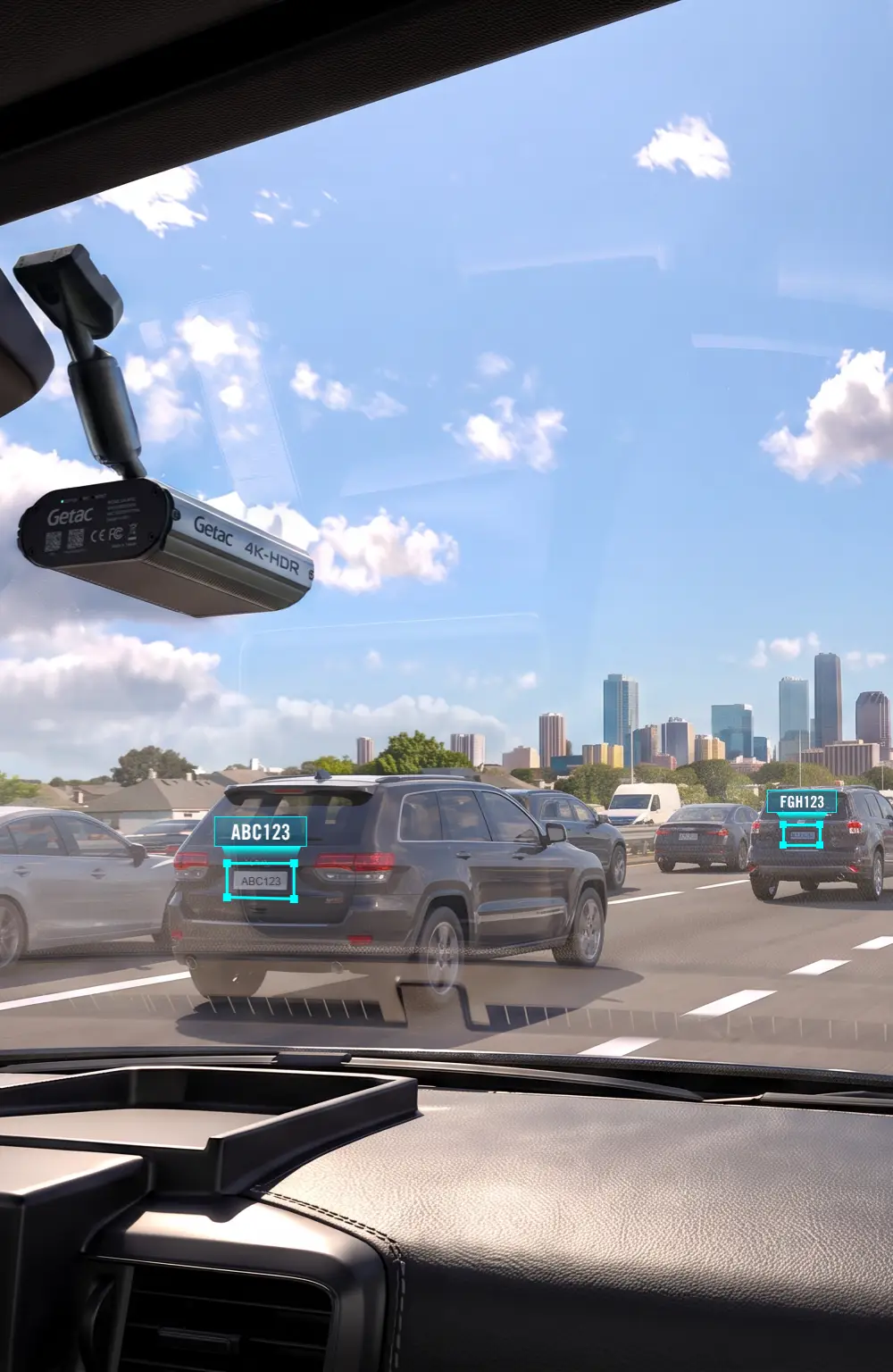 Getac CA-NF42 camera installed in a patrol vehicle