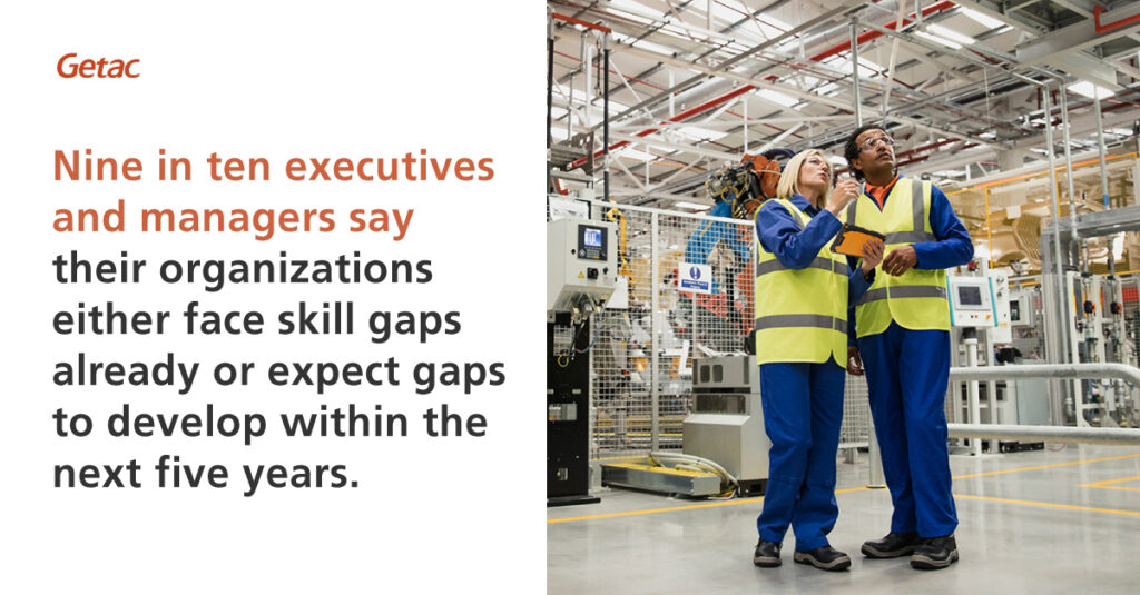 NIne in ten executives and managers say their organizations either face skill gaps already or expect gaps to develop within the next five years.