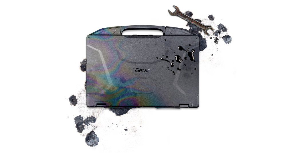 Rugged laptop with exposure to liquids and debris in harsh utility environments