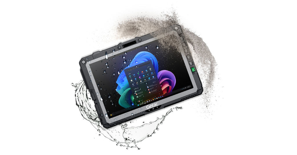 Rugged tablet with water and dust for harsh utility environments