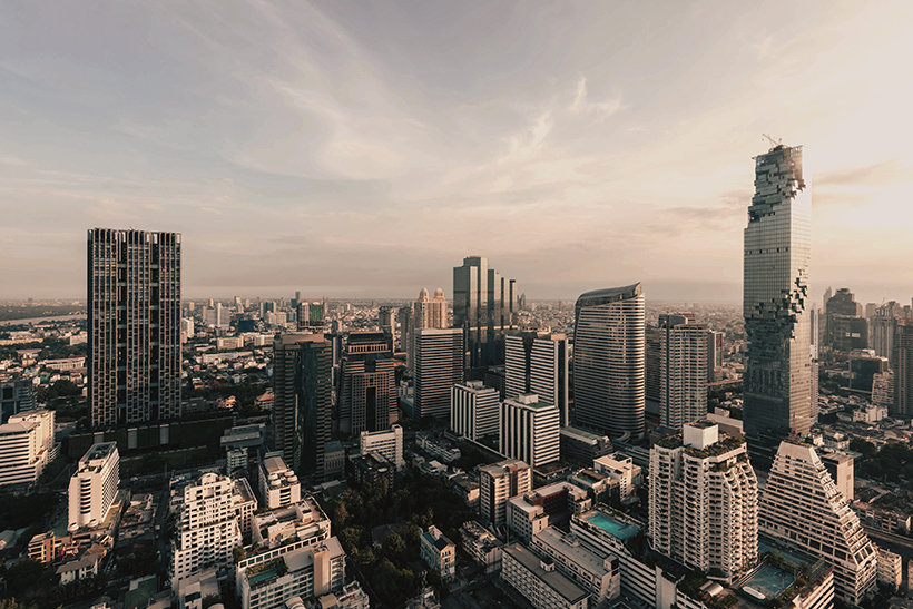 Cityscape,Bangkok,Modern,Office,Buildings,,Condominium,In,Bangkok,City,Downtown