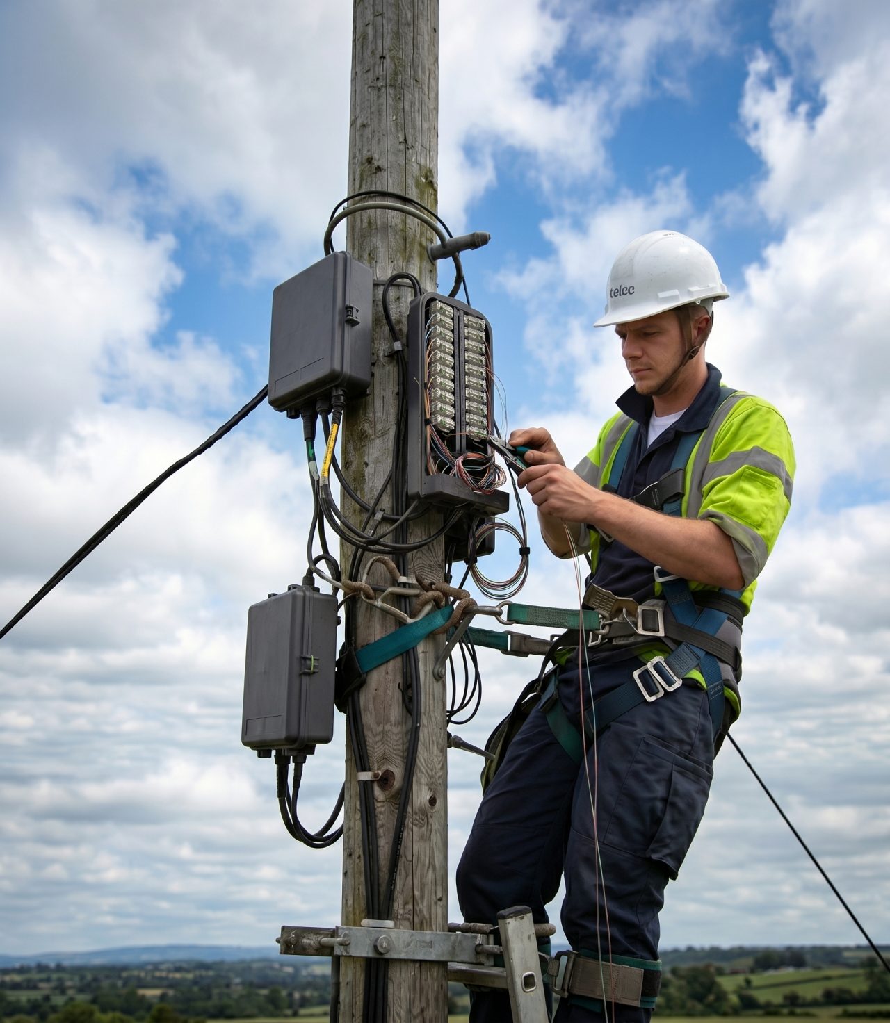 Regional Telecom Technician Tech On A Pole 
